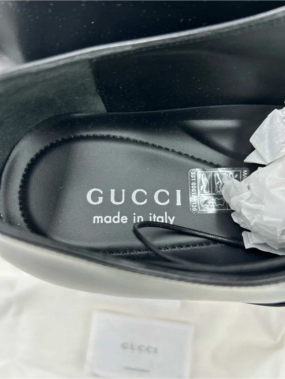 Men's Gucci Leather lace up dress shoes, size 12 fits 12.5 US made in Italy